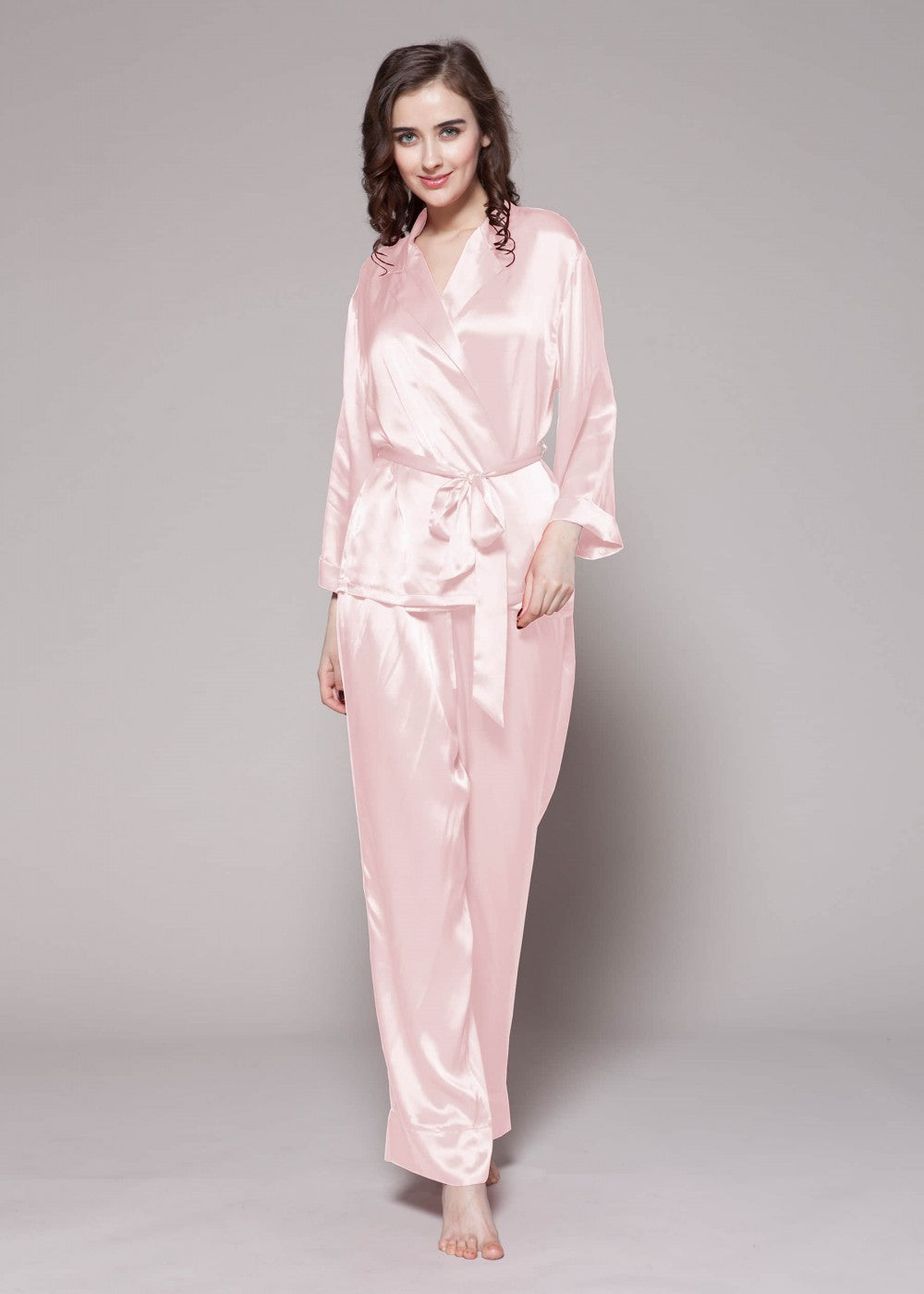 Fold Over Classic  Short Robe Pj Set