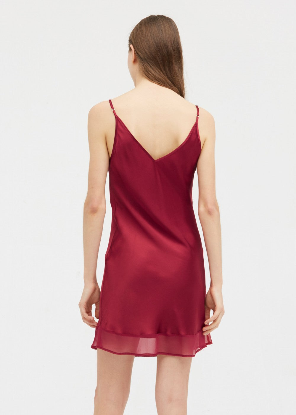 Nina V neck Hem Sheer Short nighty