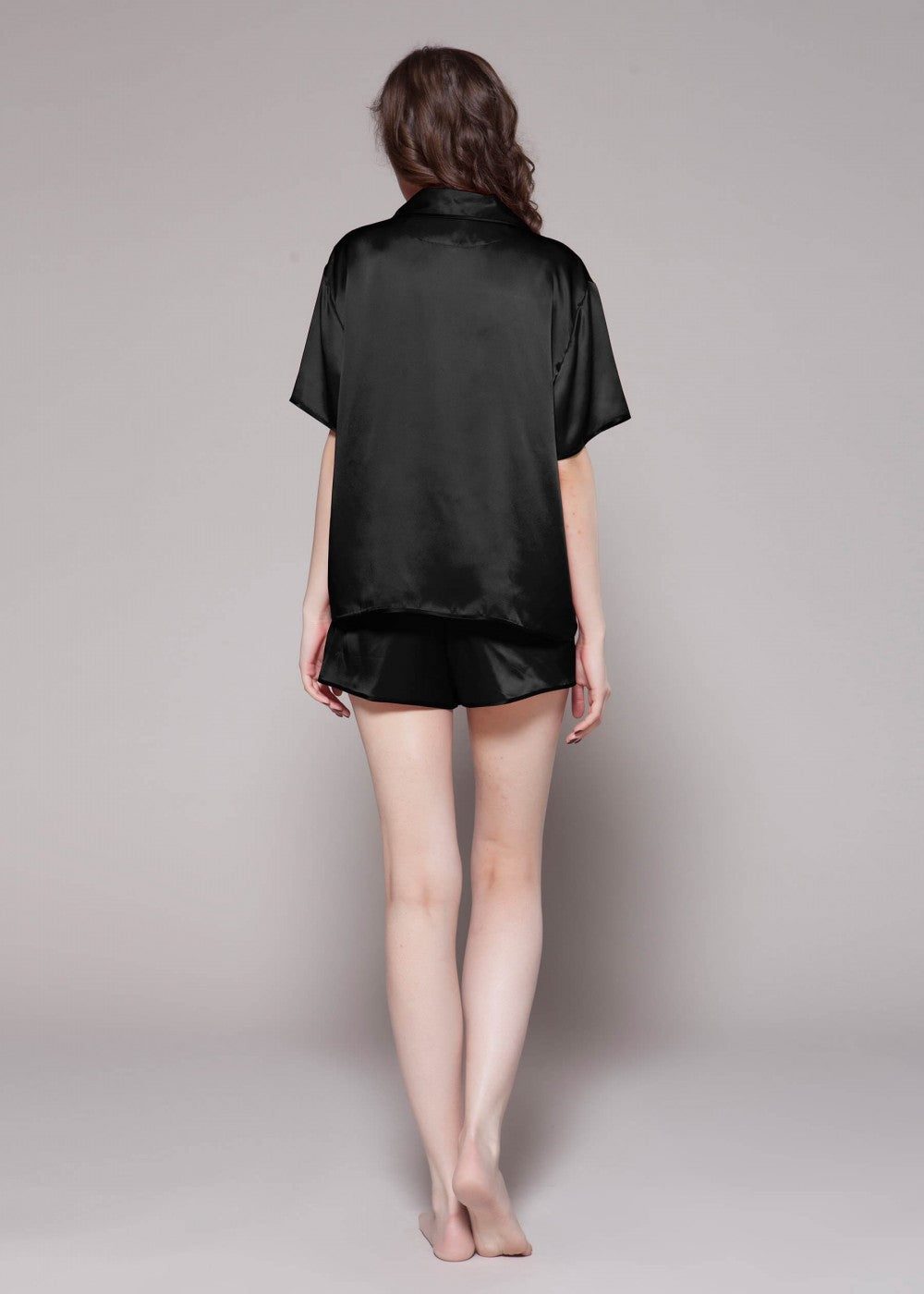 Diamante contrast trim short pajama Set