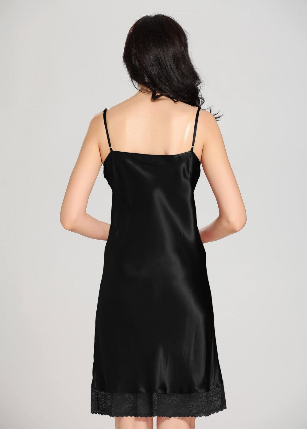 2 Pc Bottom lace short gown  and nighty set