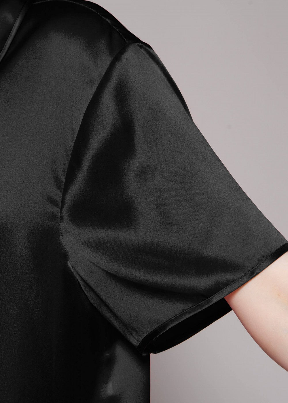 Diamante contrast trim short pajama Set