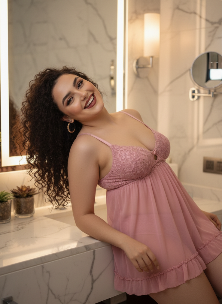 Rene Rofe Push Up Babydoll and matching G-String Panty