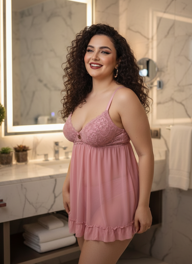 Rene Rofe Push Up Babydoll and matching G-String Panty