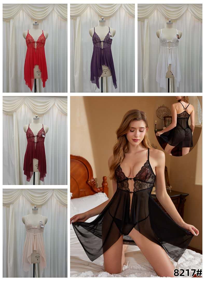 Chunky net flyaway 2 pc babydoll set