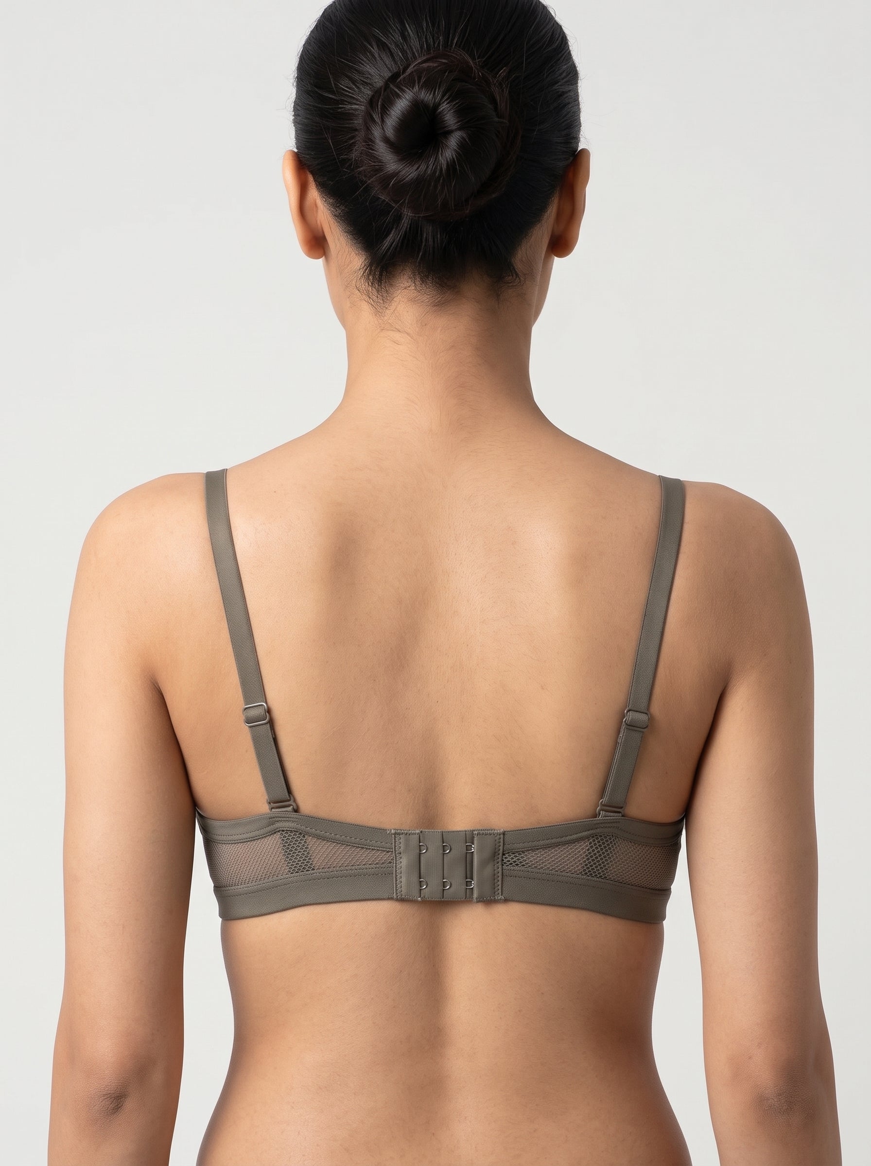 Olive Khaki seamless t-shirt bra - back