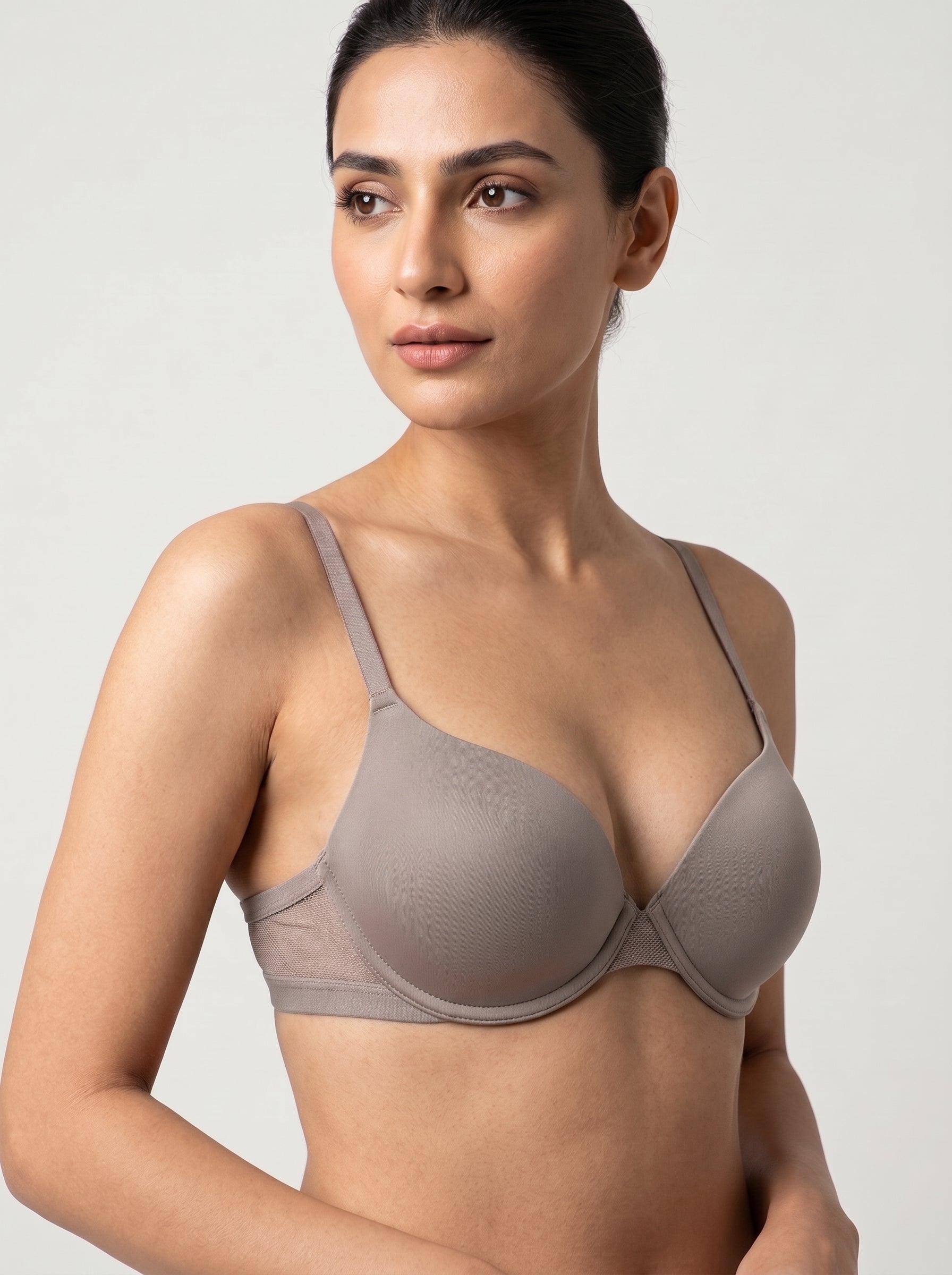 Taupe Mauve seamless t-shirt bra