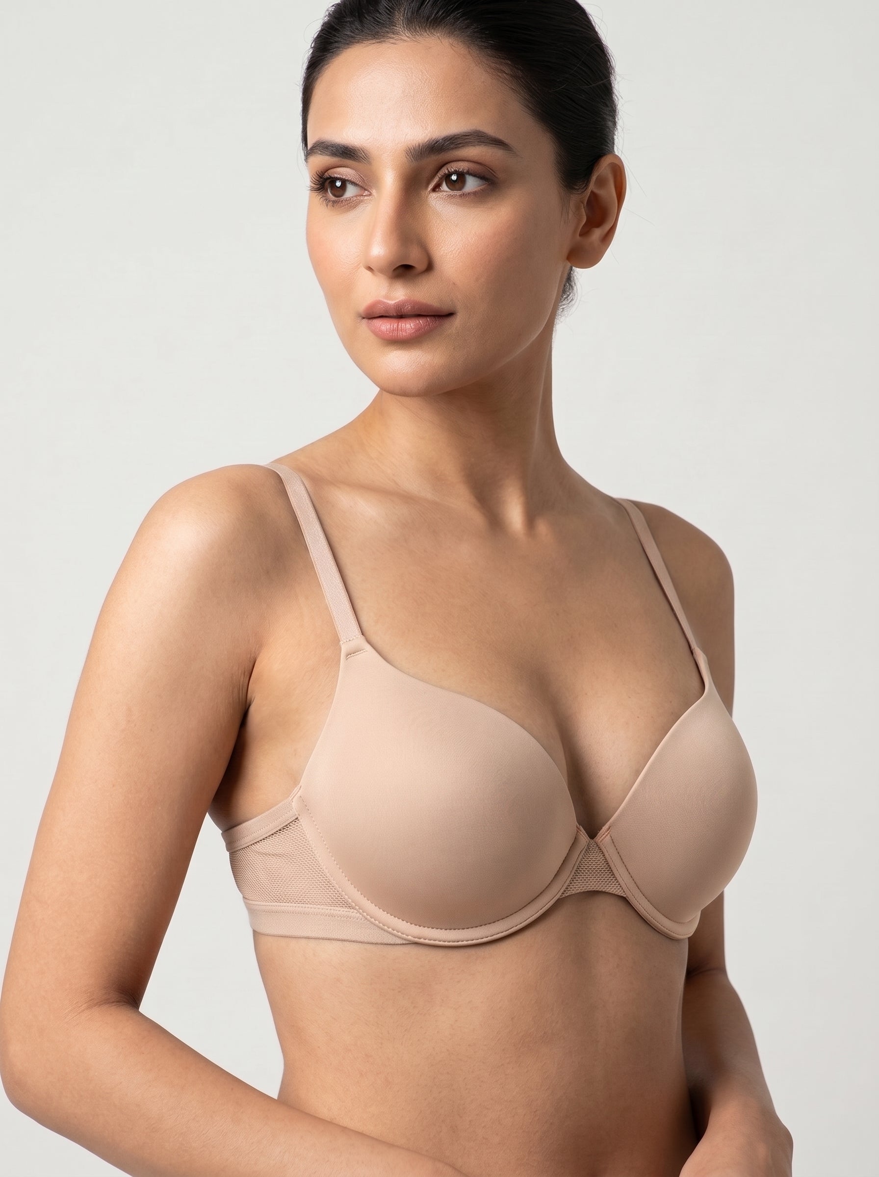 Nude Beige seamless t-shirt bra