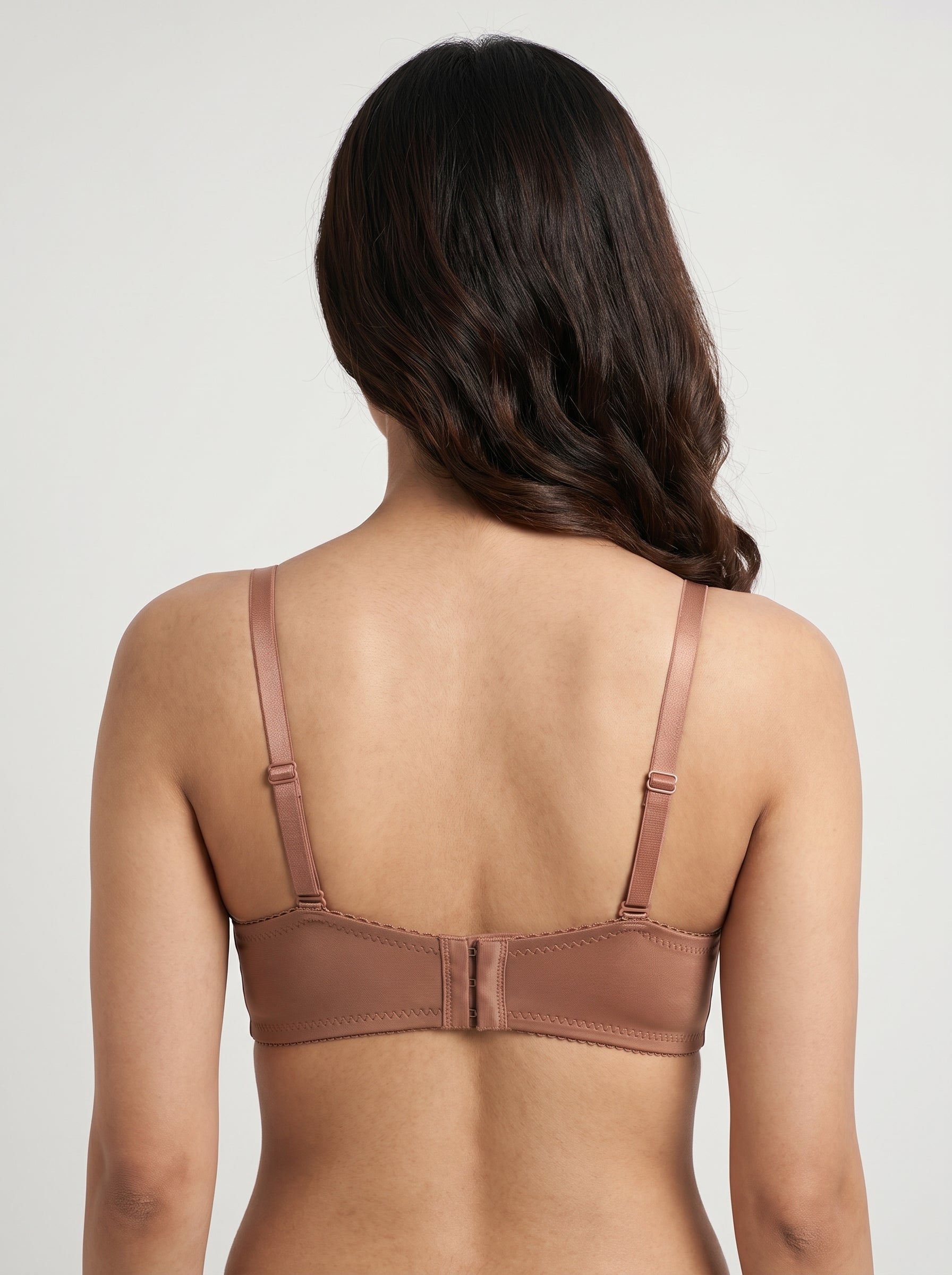 Brown padded bra - back