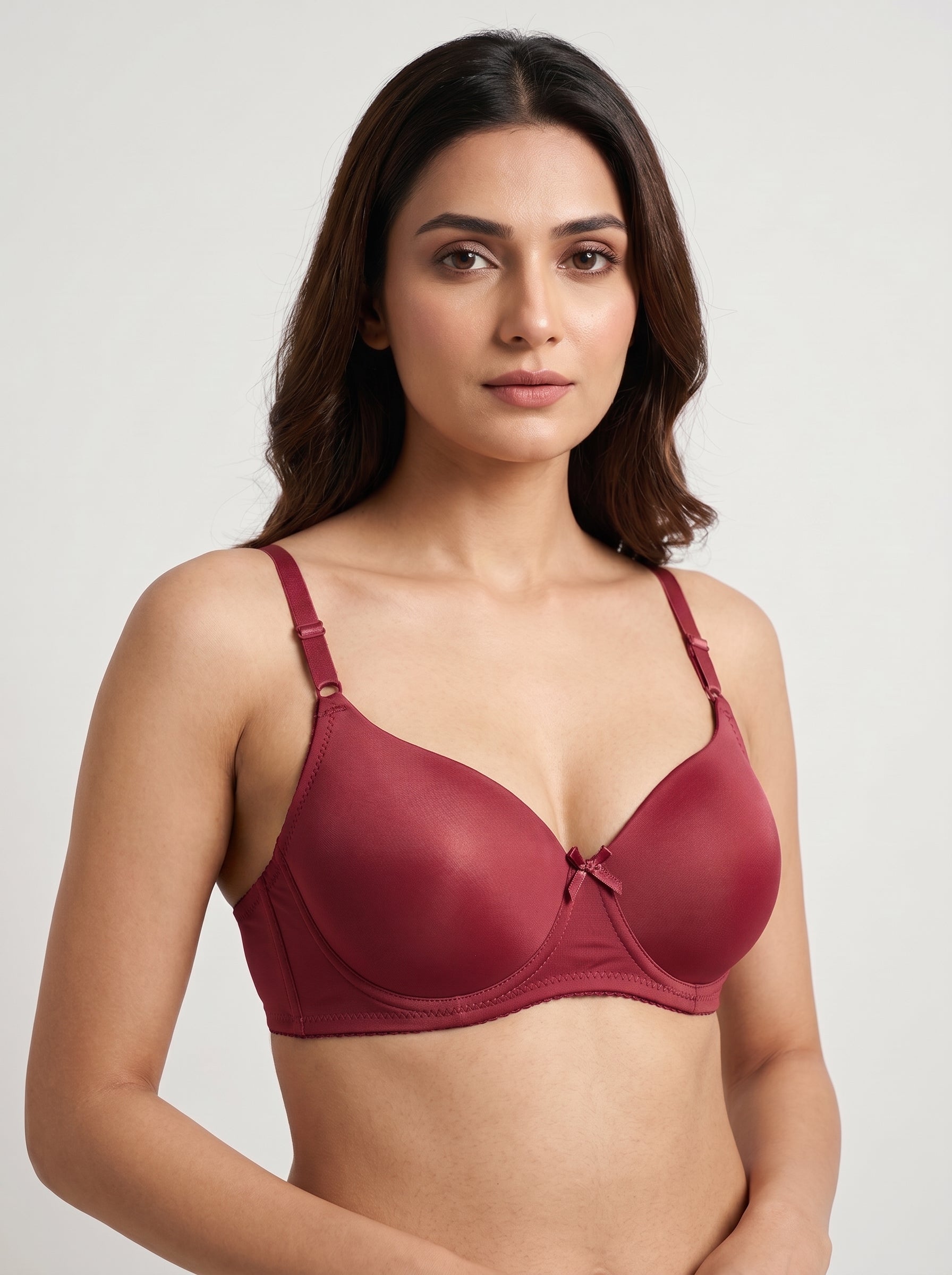 Maroon padded bra