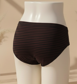 Cotton stripe full brief panty