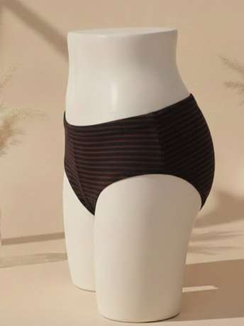Cotton stripe full brief panty
