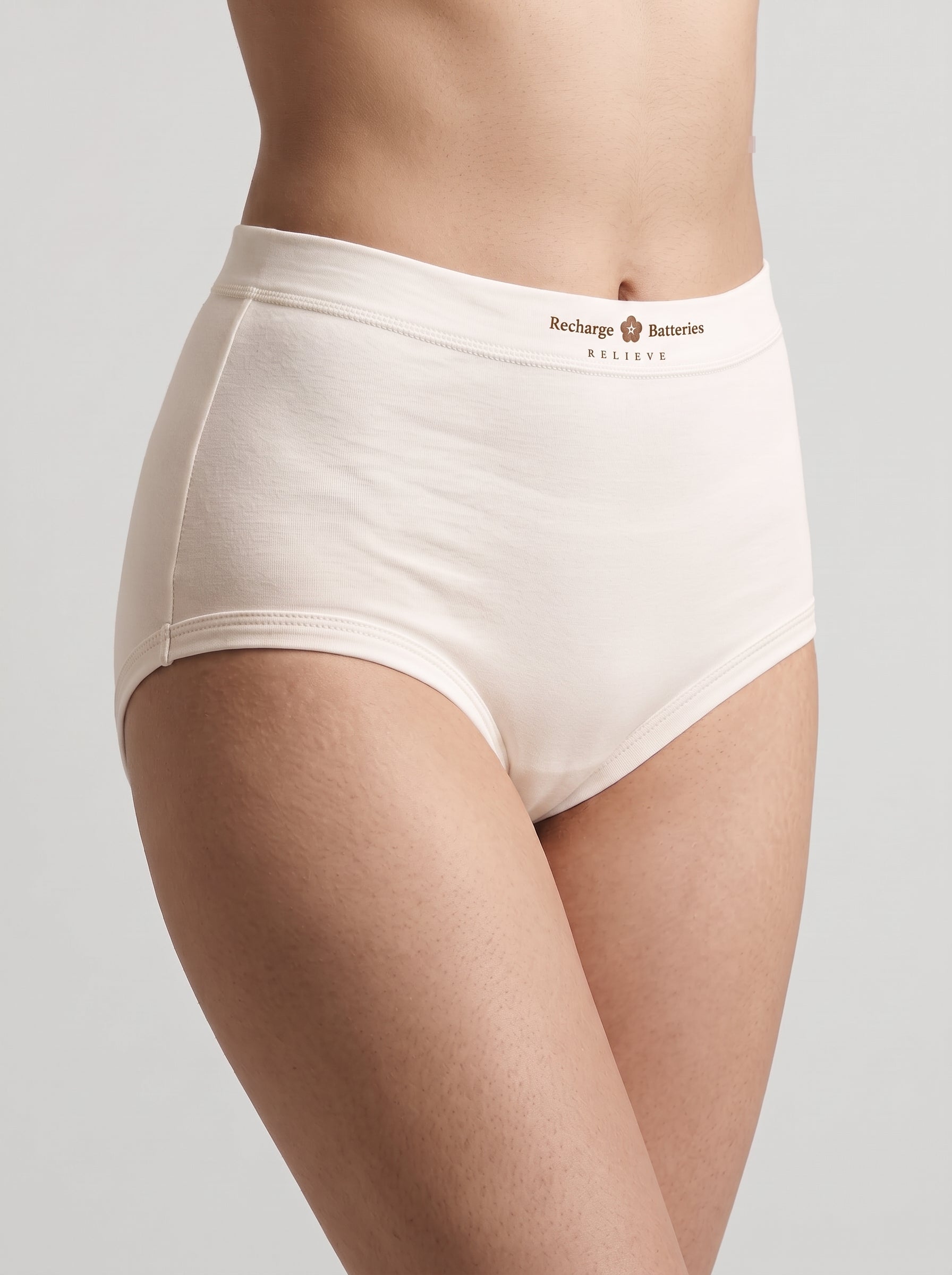 Full coverage cotton brief - Ivory