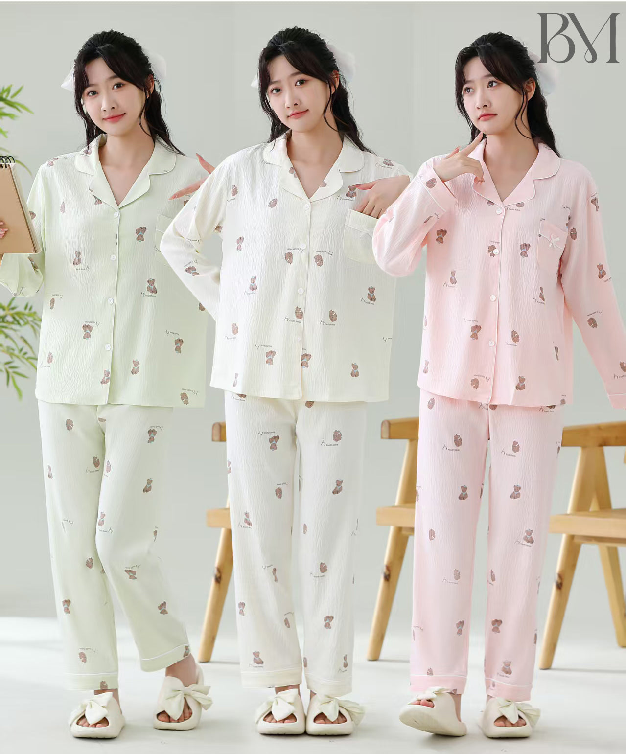 Panda moonlight mood cotton Pj Set