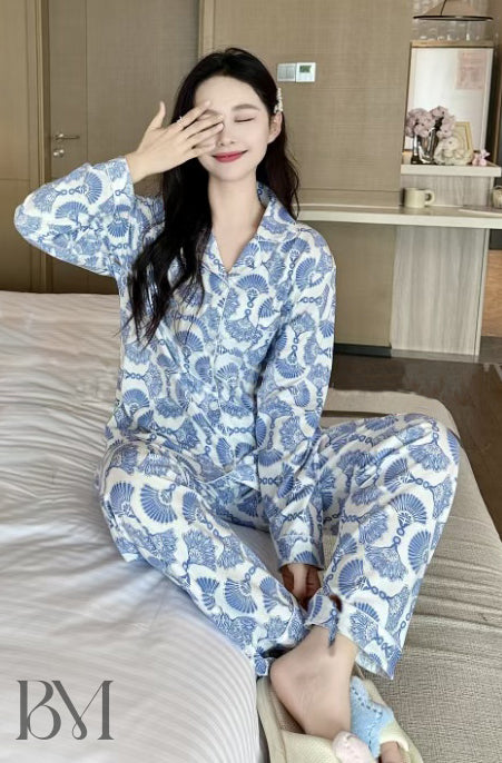 Texture printed Soft Whisper Lounge Cotton Pj set