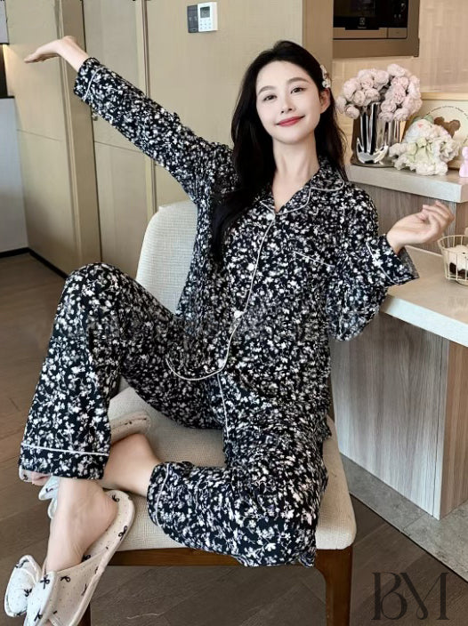 Printed Dream Drape Ensemble Cotton Pj set