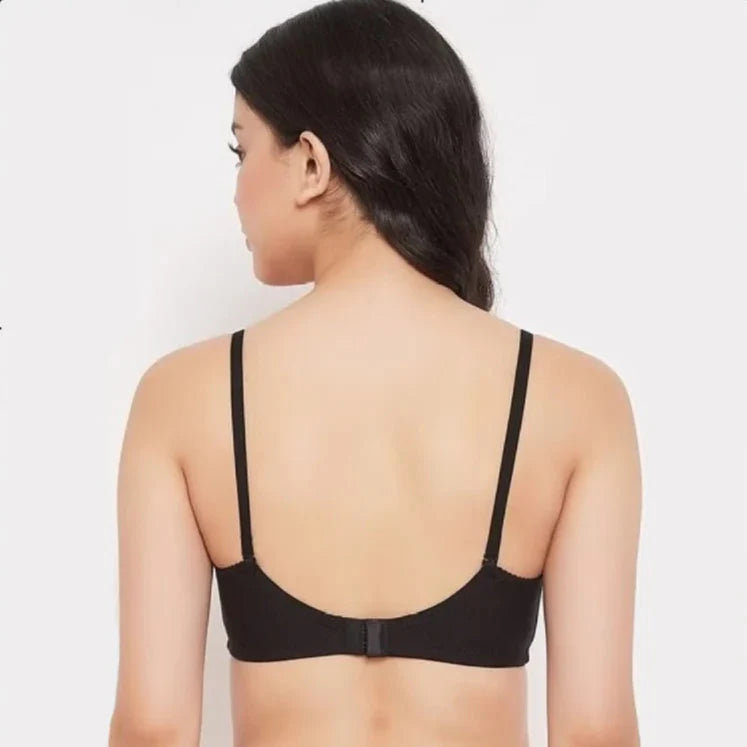 Full Coverage Lace Trim Non Padded Unlined Bra