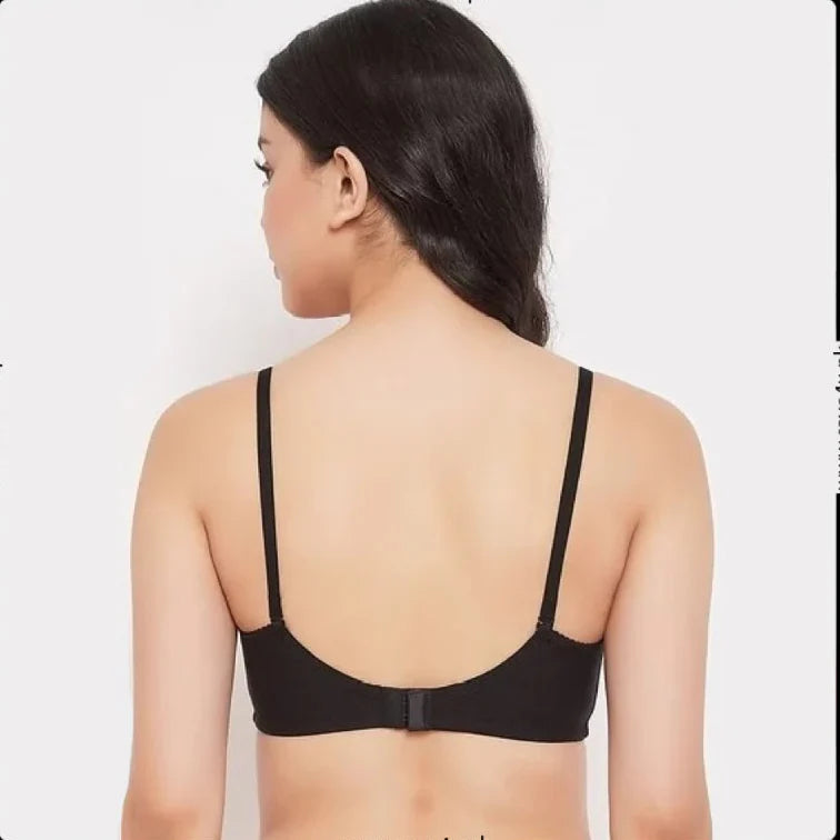 Full Coverage Lace Trim Non Padded Unlined Bra