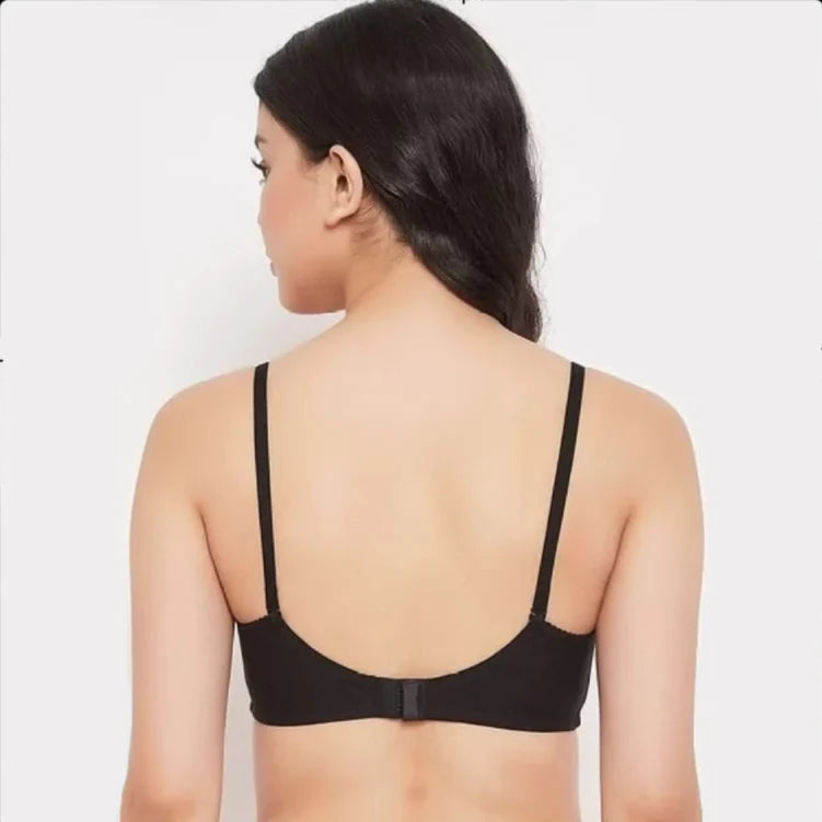 Full Coverage Lace Trim Non Padded Unlined Bra